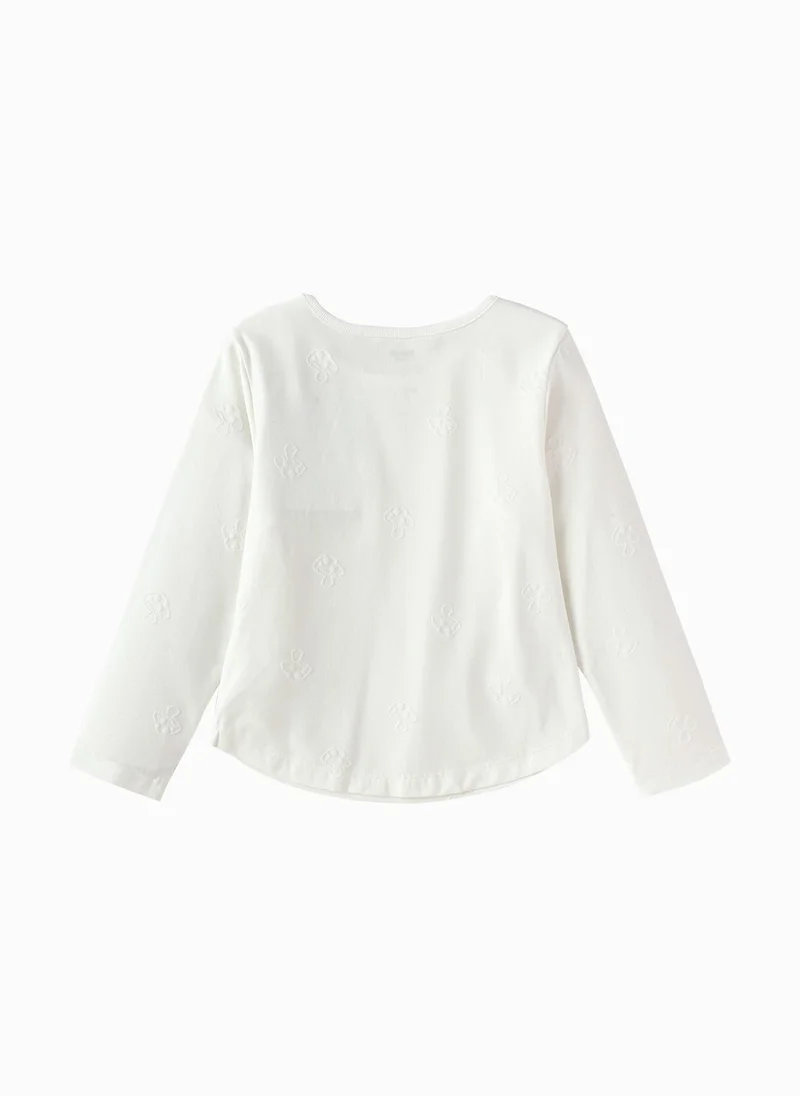 Balabala White Toddler Girls Round v-neck long-sleeved T-shirt for Women | Best Price UAE